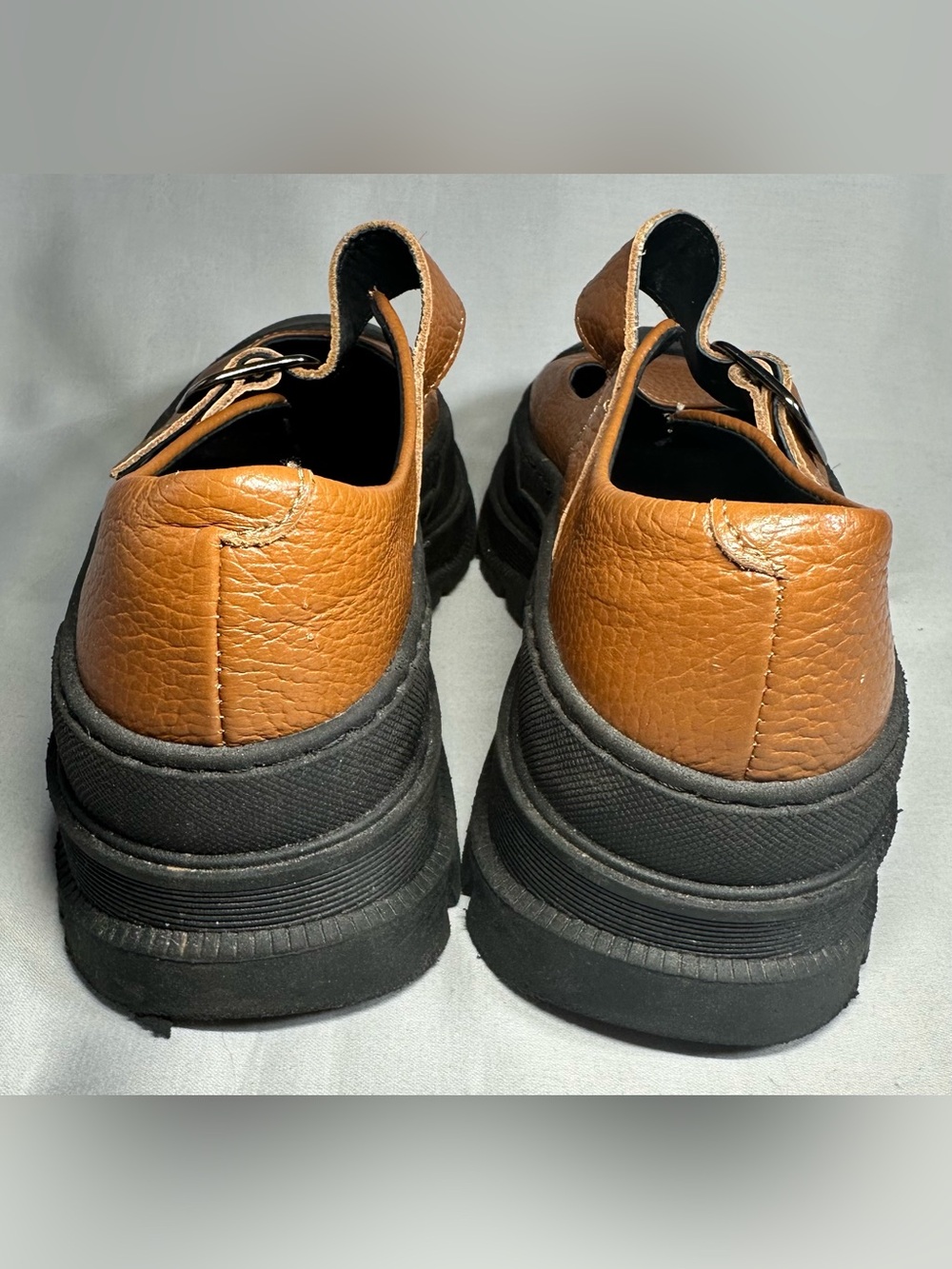INTENTIONALLY BLANK COURTNEY LUG SOLE MARY JANE - BLACK/CAFE Size 8.5 - Picture 5 of 13